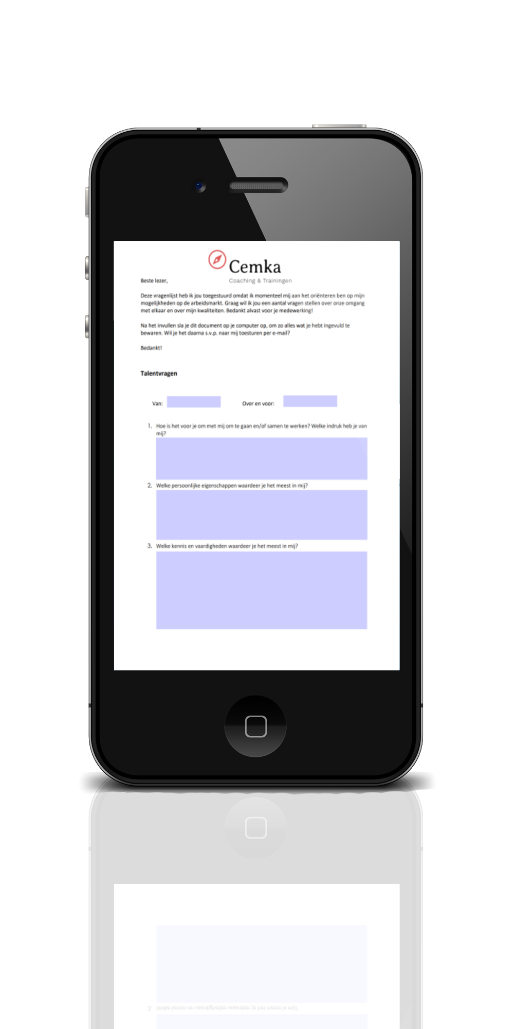 Voorbeeld feedbackformulier